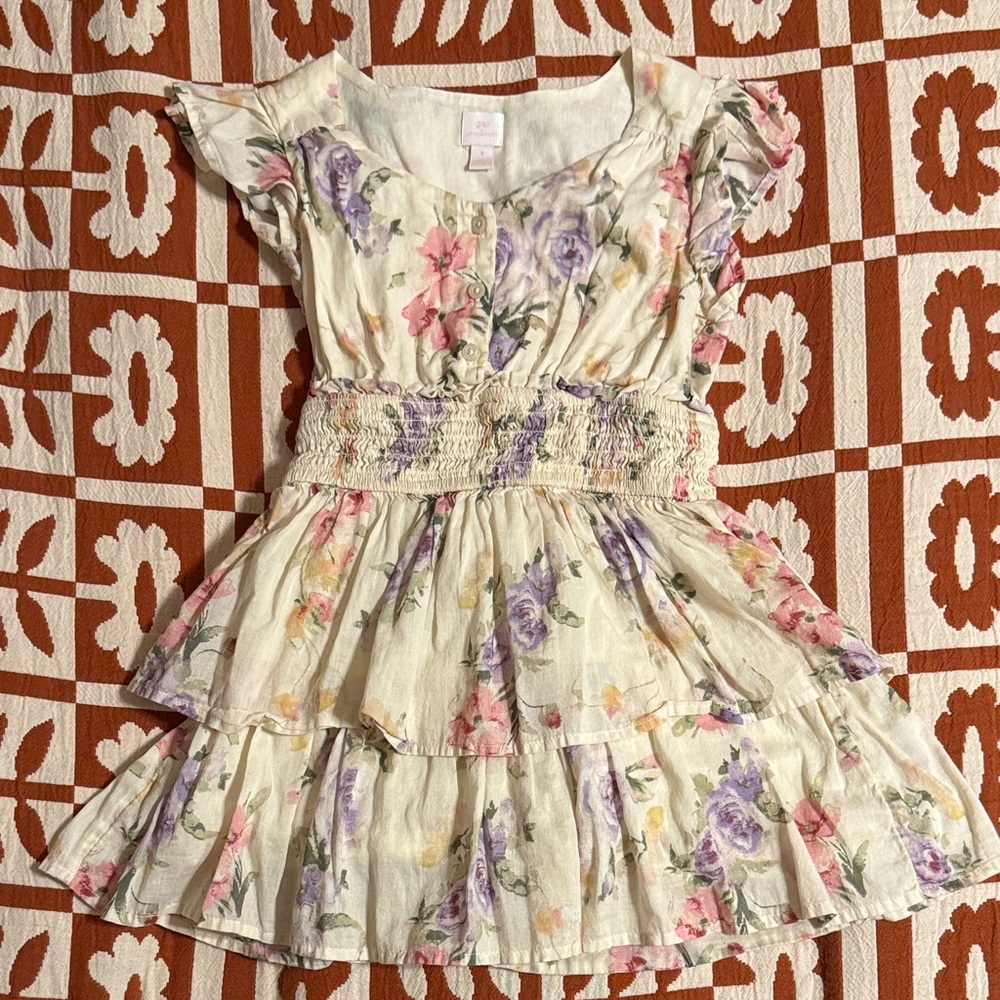 GAP x LoveShackFancy - Floral Kids Dress with Ruffle Sleeves